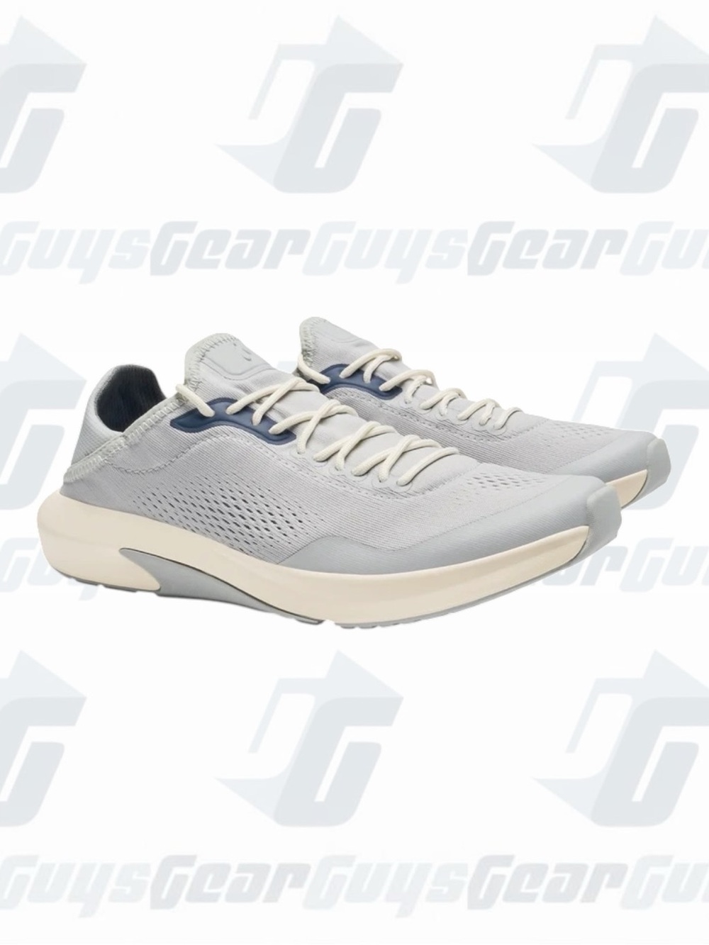 OluKai Men's Light Gray Knit Running Sneakers with Cream Midsole NWOT 9 mens